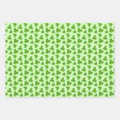 Cute Shamrock Pattern Green Inpakpapier Vel (Voorkant 2)