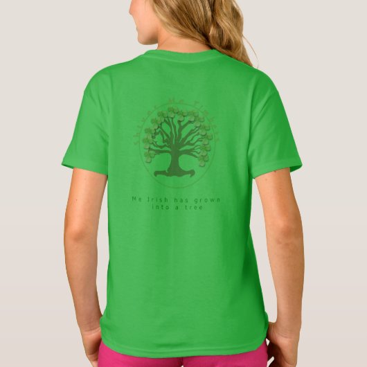 Cute Shamrock Tree T-shirt (Achterkant)