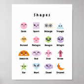 Cute Shapes Nursery Education | Stapelschildpadden Poster (Voorkant)