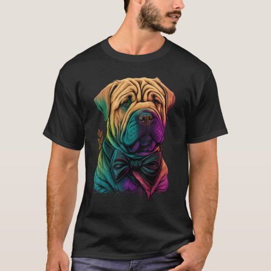 Cute Shar Pei Dog on Shar Pei 1 T-shirt (Voorkant)