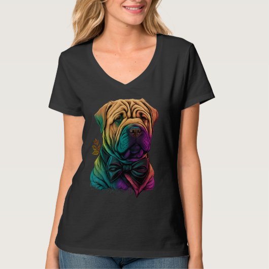 Cute Shar Pei Dog on Shar Pei  1 T-shirt (Voorkant)