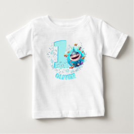 Cute Shark 1st Birthday Personalized Boy