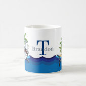 Cute shark add monogram Coffee Mok (Center)