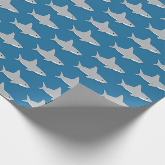 Cute Shark Animal Cadeaupapier (Hoek)