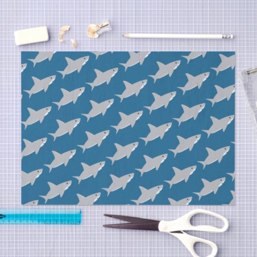 Cute Shark Animal Tissuepapier (Craft)