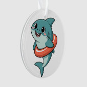Cute Shark Baby With Float | Kids Ornament (voorkant)