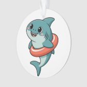 Cute Shark Baby With Float | Kids Ornament (voorkant)