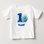 Cute Shark Birthday Personalized Boy (Voorkant)