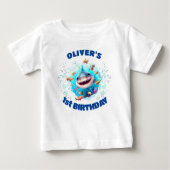 Cute Shark Birthday Personalized Boy (Voorkant)