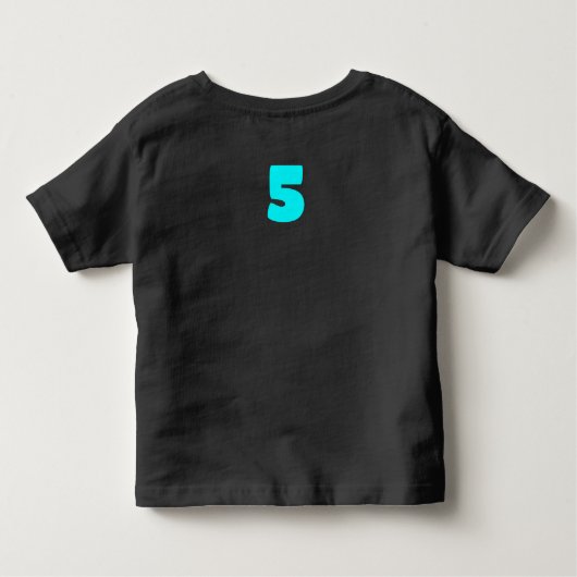 Cute Shark Birthday Personalized Boy Kinder Shirts (Achterkant)