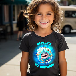 Cute Shark Birthday Personalized Boy Kinder Shirts