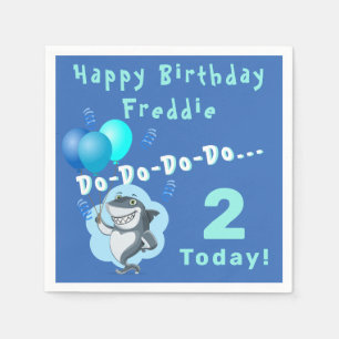 Cute Shark   Blauwe ballonnen van afgelopen dag Servet