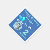 Cute Shark | Blauwe ballonnen van afgelopen dag Servet (Hoek)