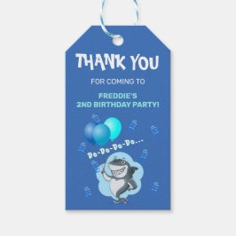 Cute Shark | Blue Birthday Personalized Cadeaulabel