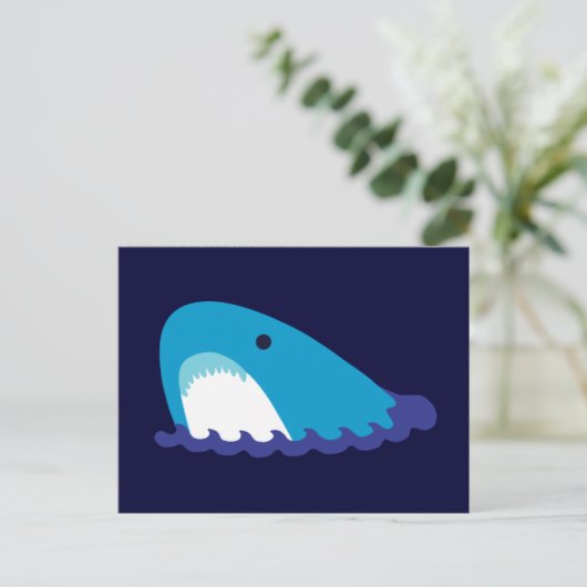 Cute Shark Briefkaart (Staand voorkant)