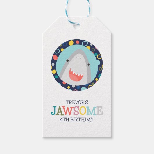 Cute Shark Cadeaulabel (Voorkant)