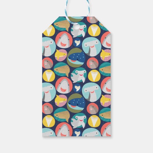 Cute Shark Cadeaulabel (Achterkant)