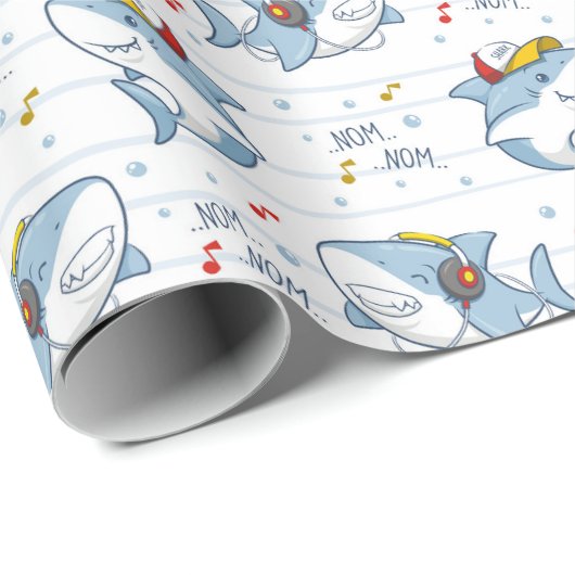 Cute Shark Cadeaupapier (Rol Hoek)