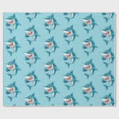 Cute shark cadeaupapier (Vlak)