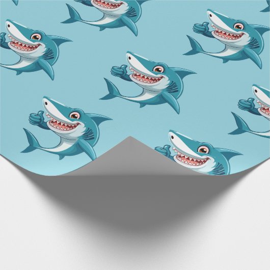 Cute shark cadeaupapier (Hoek)