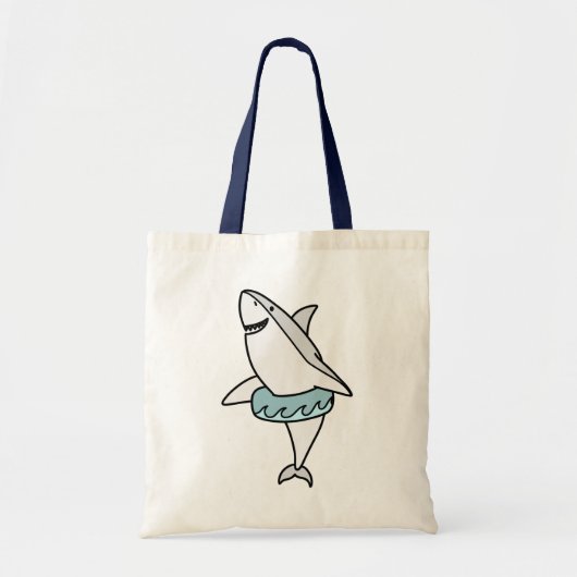 Cute Shark Cartoon Tote Bag (Voorkant)