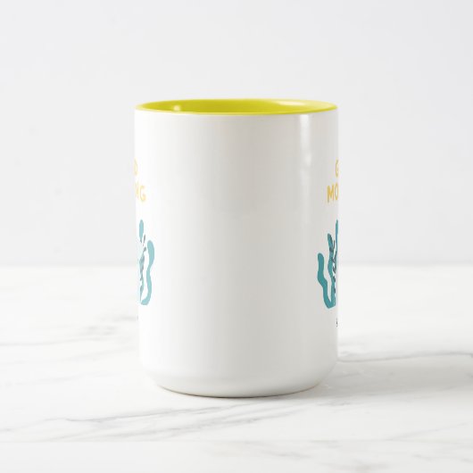 Cute Shark Coffee-Mok Tweekleurige Koffiemok (Center)