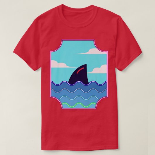 Cute Shark Fin for Shark Lovers T-shirt (Design voorkant)