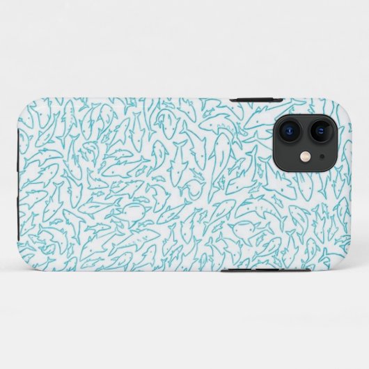 Cute Shark iPhone Case (Achterkant (horizontaal))
