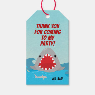 Cute Shark   Jongen feest Bedankt Cadeaulabel