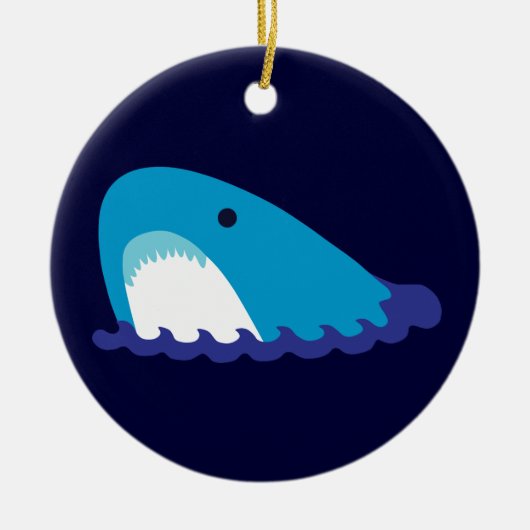 Cute Shark Keramisch Ornament (Voorkant)