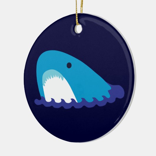 Cute Shark Keramisch Ornament (Links)