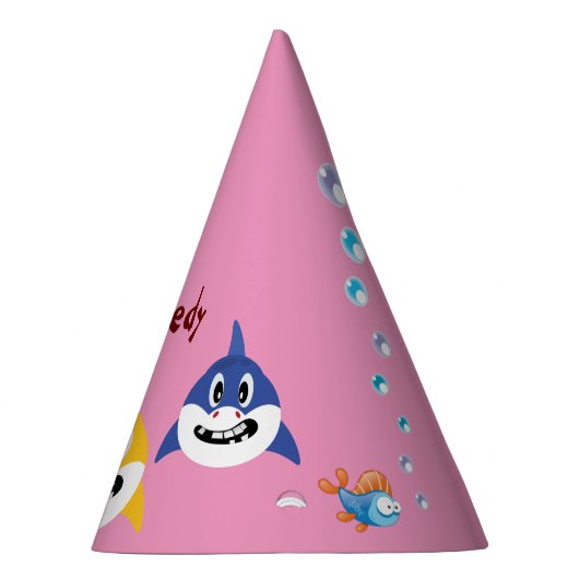 Cute Shark 🦈 Leuk Fantastisch Kinderen Super Ocea Feesthoedjes (Rechts)