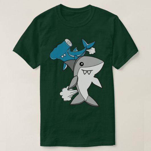 Cute Shark LoverFunny Farting Shark T-shirt (Design voorkant)