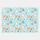 Cute Shark Pattern Inpakpapier Vel (Voorkant)