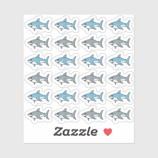 Cute Shark Planner Sticker (Vel)
