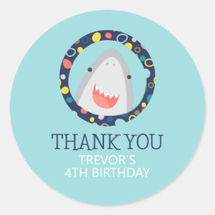 Cute Shark Ronde Sticker