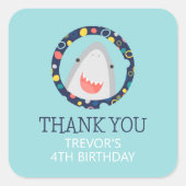 Cute Shark Vierkante Sticker (Voorkant)