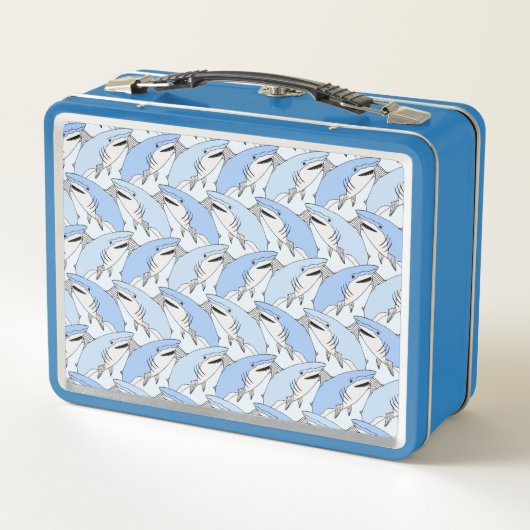 Cute Sharks Pattern aangepaste lunchboxen (Achterkant)