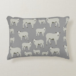 Cute Sheep and Lamb Boerderij Animal Pattern Accent Kussen