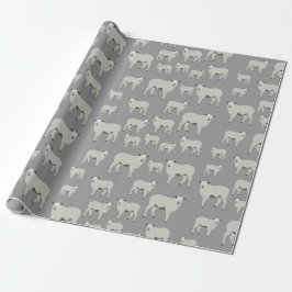 Cute Sheep and Lamb Boerderij Animal Pattern Cadeaupapier