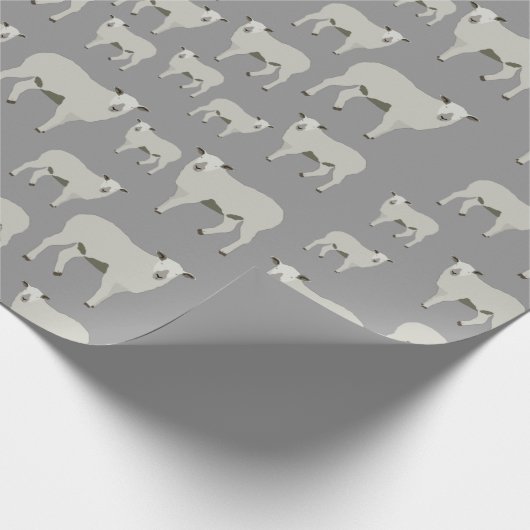 Cute Sheep and Lamb Boerderij Animal Pattern Cadeaupapier (Hoek)
