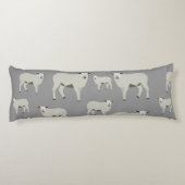 Cute Sheep and Lamb Boerderij Animal Pattern Lichaamskussen (Achterkant)