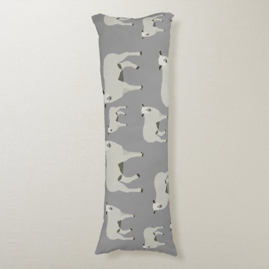 Cute Sheep and Lamb Boerderij Animal Pattern Lichaamskussen (Voorkant Verticaal)