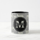 Cute Sheep and Lamb Boerderij Animal Pattern Monog Mok (Midden)