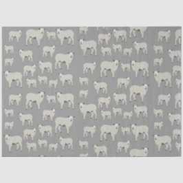Cute Sheep and Lamb Boerderij Animal Pattern Tissuepapier