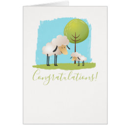 Cute Sheep and Lamb New Baby