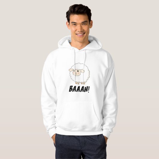 Cute Sheep Baaah Hoodie (Voorkant volledig)