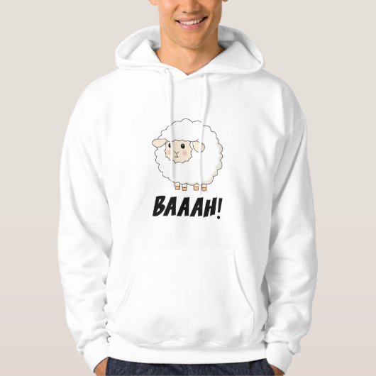 Cute Sheep Baaah Hoodie (Voorkant)