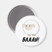 Cute Sheep Baaah Magneet (Voorkant / Achterkant)