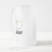 Cute Sheep Baaah Matglas Bierpul (Voorkant links)